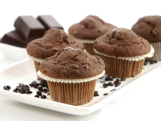 Fresh baked chocolate muffins
