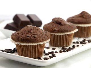 Fresh baked chocolate muffins