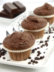 Fresh baked chocolate muffins