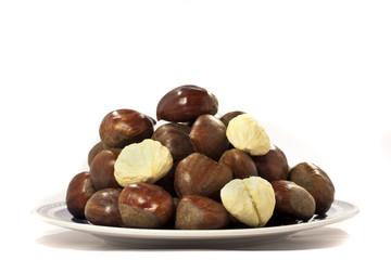 chestnuts on a plate