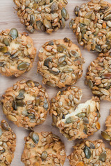 Crispy cookies with pumpkin and sunflower seed