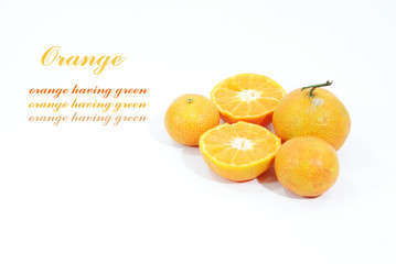 orange isolated on white background