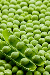 pea pod with peas