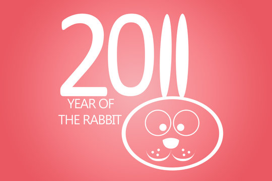 New year 2011 concept with rabbit
