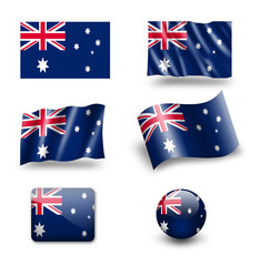 australia flag australien fahne set
