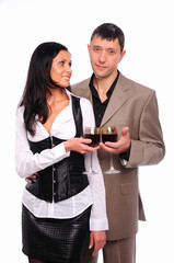 Young charming couple