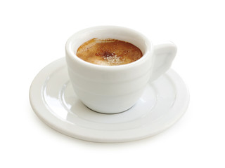 Espresso in white cup