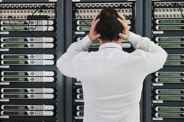 system fail situation in network server room
