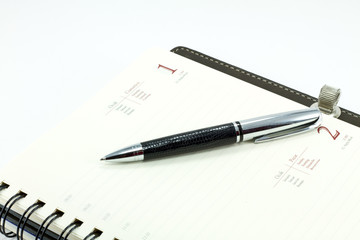 personal organizer with pen