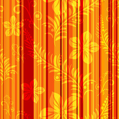 Seamless orange-red striped pattern