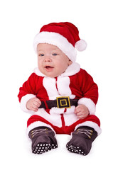 The child in a New Year's suit