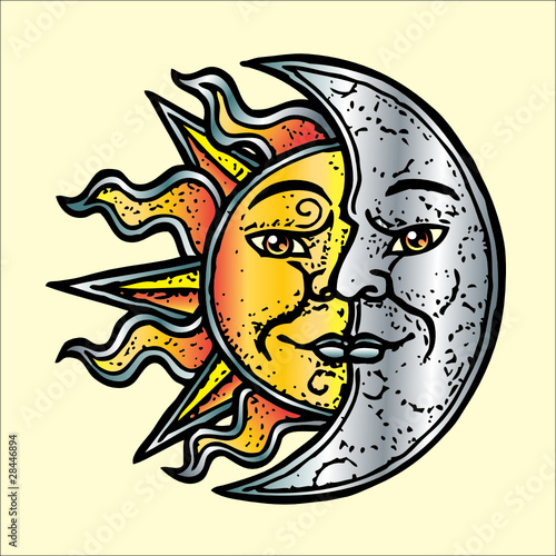 "sole luna oro argento" Immagini e vettoriali Royalty Free su Fotolia