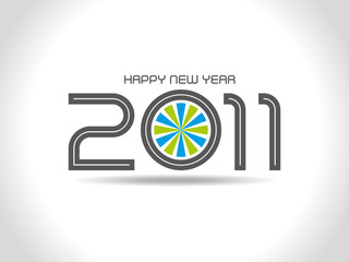 2011 Happy New Year greeting card