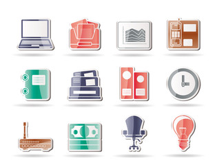 Business and office icons - vector icon set