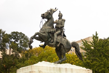 Fototapeta na wymiar Pomnik Andrew Jackson w Lafayette Square