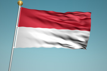 Fototapeta na wymiar インドネシアの国旗