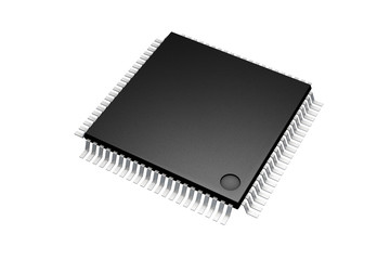 computerchip auf weiß