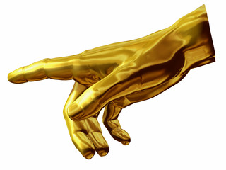 goldene Handhaltung aus Michelangelo Fresko