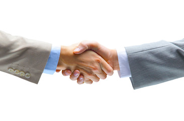 handshake isolated on white background