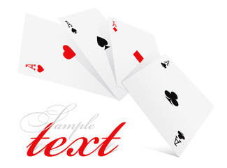 Four aces of different card suits