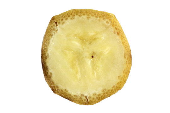 slice obf banana isolated on the white background