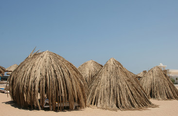 Tents from leaves of palm