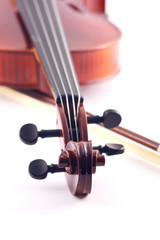 violin on white