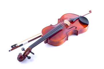 violin on white