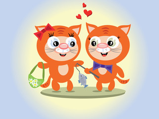 Cats in love
