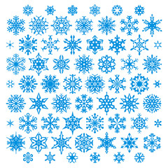 Snowflakes vector set.