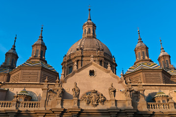 Fototapeta na wymiar Basilica of Our Lady of the Pillar. Zaragoza, Spain. Detail