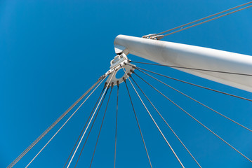 Detail of the "Bigo", in the old port of Genoa, Italy