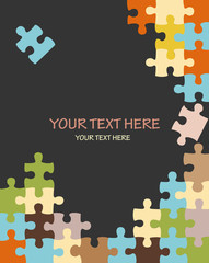 Puzzle vector background with copy space