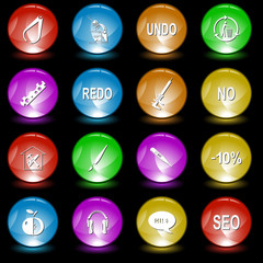 Vector set of computer keys