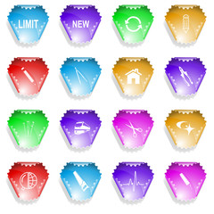 Vector set of stickers