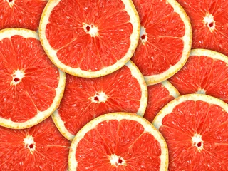 Türaufkleber Hintergrund mit Zitrusfrüchten von Grapefruitscheiben © Boroda