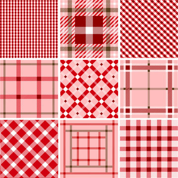 Set of plaid patterns