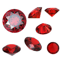 Set of round garnet