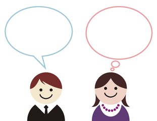 Empty chat ant idea bubbles for family dialog