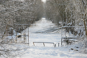 Weg durch den Schnee