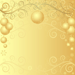 Golden christmas background