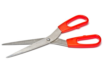 Red handled scissors