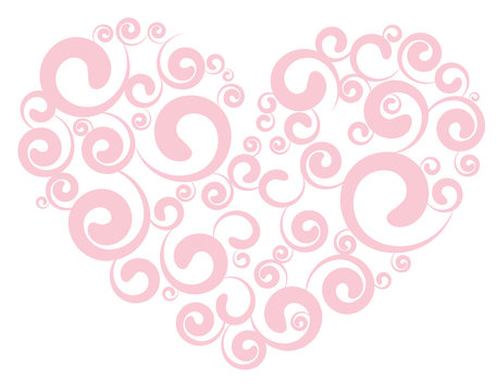 abstract pink heart vector