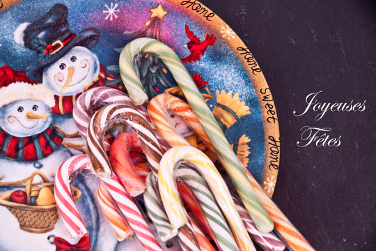 sucres d'orges de no&euml;l