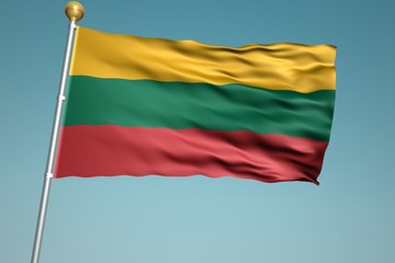 Fototapeta na wymiar リトアニアの国旗