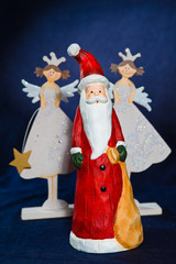 santa claus with two angles