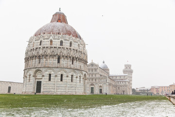 Leaning Tower under the Snow