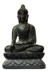 Fototapeta na wymiar Black stone Buddha