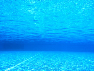 Shots underwater in a swimming pool