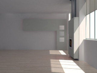 Interno vuoto con finestre